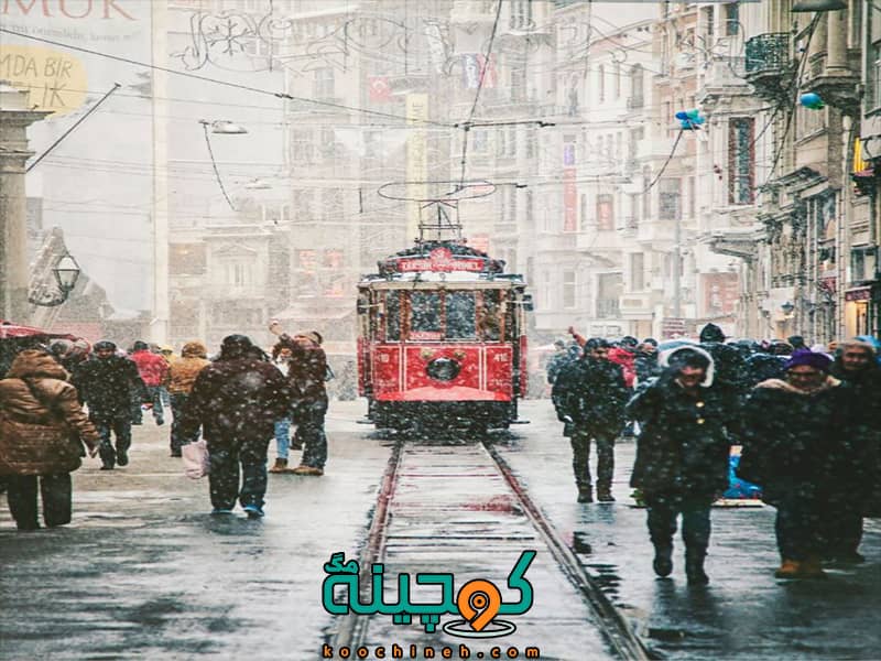 فصل زمستان شهر استانبول